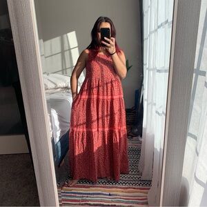 Max Studio Red Floral Maxi Dress